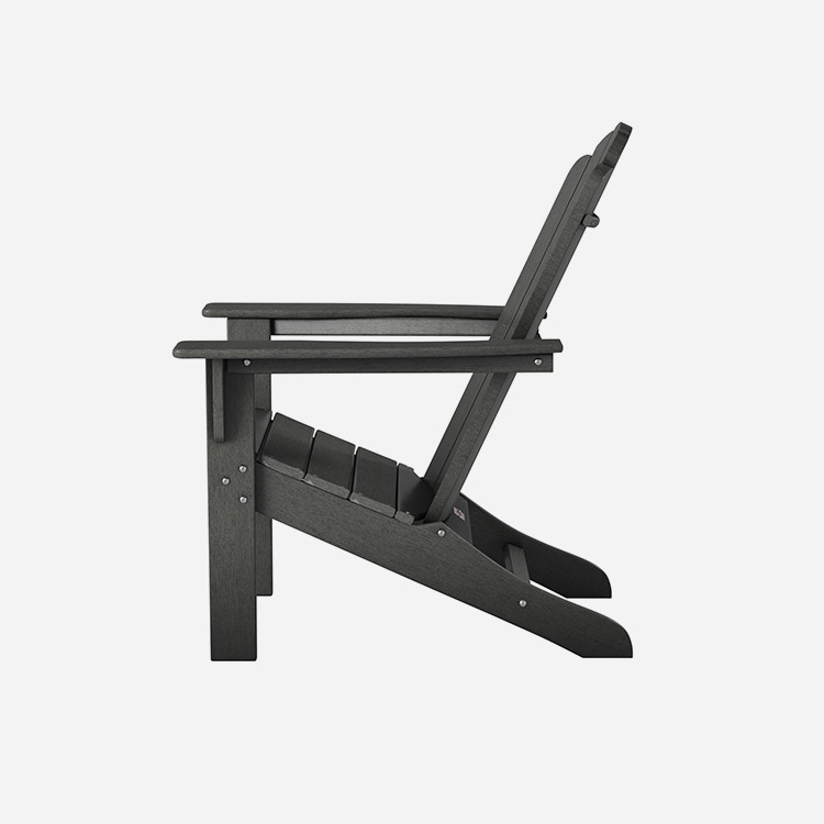 Outdoor Gray Poly Patio Adirondack Chair